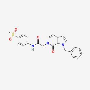 molecular formula C23H21N3O4S B2835568 2-(1-苄基-7-氧代-1,7-二氢-6H-吡咯并[2,3-c]吡啶-6-基)-N-[4-(甲磺基)苯基]乙酰胺 CAS No. 1286719-23-0