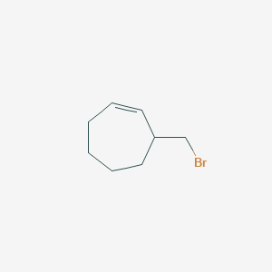 molecular formula C8H13Br B2835573 3-(Bromomethyl)cycloheptene CAS No. 2243516-29-0
