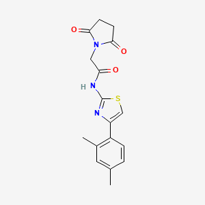 molecular formula C17H17N3O3S B2835576 N-(4-(2,4-dimethylphenyl)thiazol-2-yl)-2-(2,5-dioxopyrrolidin-1-yl)acetamide CAS No. 392324-57-1