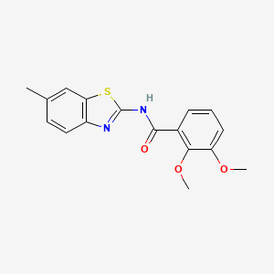 molecular formula C17H16N2O3S B2835579 2,3-二甲氧基-N-(6-甲基-1,3-苯并噻唑-2-基)苯甲酰胺 CAS No. 895441-05-1