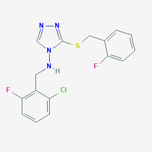 molecular formula C16H13ClF2N4S B283558 N-(2-chloro-6-fluorobenzyl)-3-[(2-fluorobenzyl)sulfanyl]-4H-1,2,4-triazol-4-amine 
