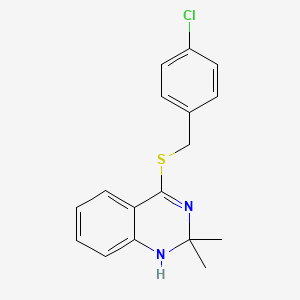 4-[(4-chlorophenyl)methylsulfanyl]-2,2-dimethyl-1H-quinazoline