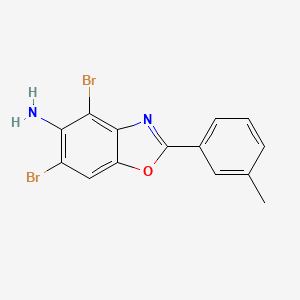 4,6-Dibromo-2-(3-methylphenyl)-1,3-benzoxazol-5-amine