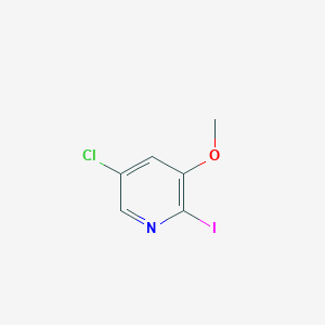 molecular formula C6H5ClINO B2835600 5-氯-2-碘-3-甲氧基吡啶 CAS No. 1261634-88-1