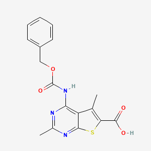 2,5-Dimethyl-4-(phenylmethoxycarbonylamino)thieno[2,3-d]pyrimidine-6-carboxylic acid