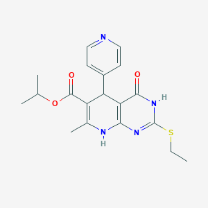 Isopropyl 2-(ethylthio)-7-methyl-4-oxo-5-(pyridin-4-yl)-3,4,5,8-tetrahydropyrido[2,3-d]pyrimidine-6-carboxylate