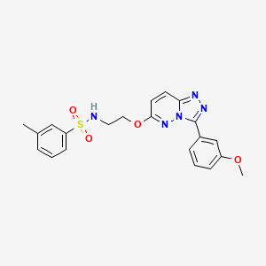 N-(2-((3-(3-methoxyphenyl)-[1,2,4]triazolo[4,3-b]pyridazin-6-yl)oxy)ethyl)-3-methylbenzenesulfonamide