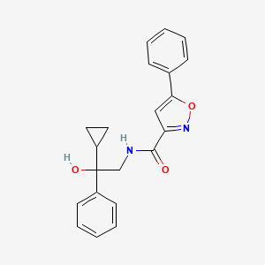molecular formula C21H20N2O3 B2835662 N-(2-cyclopropyl-2-hydroxy-2-phenylethyl)-5-phenylisoxazole-3-carboxamide CAS No. 1421525-17-8