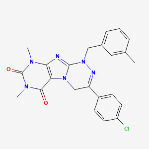3-(4-chlorophenyl)-7,9-dimethyl-1-(3-methylbenzyl)-7,9-dihydro-[1,2,4]triazino[3,4-f]purine-6,8(1H,4H)-dione