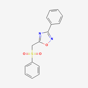 molecular formula C15H12N2O3S B2835667 5-Benzenesulfonylmethyl-3-phenyl-[1,2,4]oxadiazole CAS No. 865708-31-2