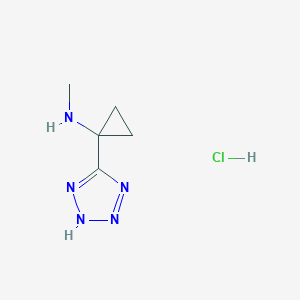 molecular formula C5H10ClN5 B2835673 N-Methyl-1-(2H-tetrazol-5-yl)cyclopropan-1-amine;hydrochloride CAS No. 2253632-06-1