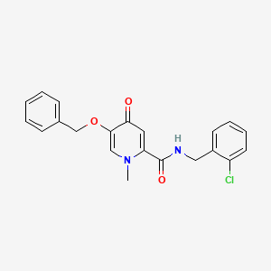 5-(benzyloxy)-N-(2-chlorobenzyl)-1-methyl-4-oxo-1,4-dihydropyridine-2-carboxamide