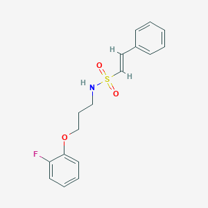 (E)-N-[3-(2-fluorophenoxy)propyl]-2-phenylethenesulfonamide