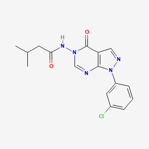 N-(1-(3-chlorophenyl)-4-oxo-1H-pyrazolo[3,4-d]pyrimidin-5(4H)-yl)-3-methylbutanamide