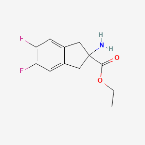2-Amino-5,6-difluoro-indan-2-carboxylic acid ethyl ester