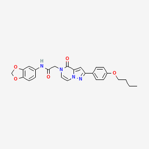 N-1,3-benzodioxol-5-yl-2-[2-(4-butoxyphenyl)-4-oxopyrazolo[1,5-a]pyrazin-5(4H)-yl]acetamide