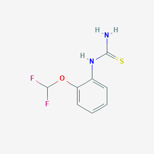 molecular formula C8H8F2N2OS B2835708 2-二氟甲氧基苯基硫脲 CAS No. 860610-10-2