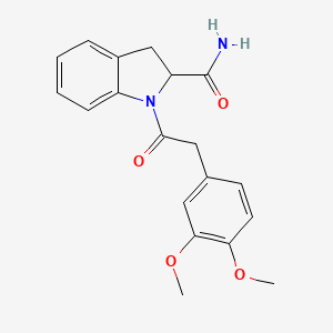 molecular formula C19H20N2O4 B2835710 1-(2-(3,4-Dimethoxyphenyl)acetyl)indoline-2-carboxamide CAS No. 1101189-38-1