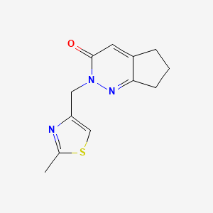 molecular formula C12H13N3OS B2835713 2-[(2-甲基-1,3-噻唑-4-基)甲基]-2H,3H,5H,6H,7H-环戊[c]吡嗪-3-酮 CAS No. 2200034-21-3