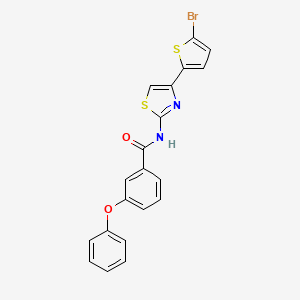 N-[4-(5-bromothiophen-2-yl)-1,3-thiazol-2-yl]-3-phenoxybenzamide