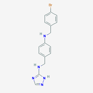 molecular formula C16H16BrN5 B283573 N-(4-bromobenzyl)-N-{4-[(1H-1,2,4-triazol-5-ylamino)methyl]phenyl}amine 