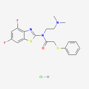 N-(4,6-difluorobenzo[d]thiazol-2-yl)-N-(2-(dimethylamino)ethyl)-2-(phenylthio)acetamide hydrochloride