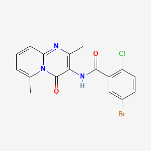 molecular formula C17H13BrClN3O2 B2835756 5-溴-2-氯-N-(2,6-二甲基-4-氧代-4H-吡啶并[1,2-a]嘧啶-3-基)苯甲酰胺 CAS No. 941876-03-5