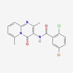 molecular formula C17H13BrClN3O2 B2835756 5-bromo-2-chloro-N-{2,6-dimethyl-4-oxo-4H-pyrido[1,2-a]pyrimidin-3-yl}benzamide CAS No. 941876-03-5