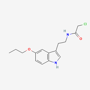 molecular formula C15H19ClN2O2 B2835757 2-Chloro-N-[2-(5-propoxy-1H-indol-3-yl)ethyl]acetamide CAS No. 2411254-72-1