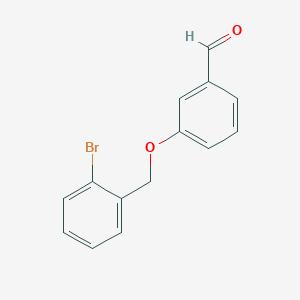 molecular formula C14H11BrO2 B2835766 3-[(2-Bromobenzyl)oxy]benzaldehyde CAS No. 728885-44-7