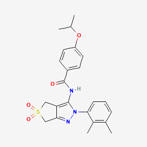 N-(2-(2,3-dimethylphenyl)-5,5-dioxido-4,6-dihydro-2H-thieno[3,4-c]pyrazol-3-yl)-4-isopropoxybenzamide