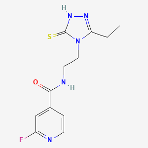 N-[2-(3-ethyl-5-sulfanyl-4H-1,2,4-triazol-4-yl)ethyl]-2-fluoropyridine-4-carboxamide