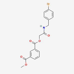 molecular formula C18H16BrNO5 B2835785 2-((4-Bromobenzyl)amino)-2-oxoethyl methyl isophthalate CAS No. 1794751-43-1