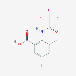 molecular formula C10H7F3INO3 B2835791 5-Iodo-3-methyl-2-[(trifluoroacetyl)amino]benzoic acid CAS No. 935292-70-9