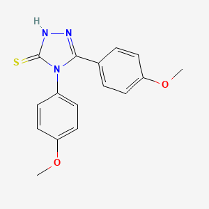 molecular formula C16H15N3O2S B2835794 4,5-bis(4-methoxyphenyl)-4H-1,2,4-triazole-3-thiol CAS No. 335396-34-4
