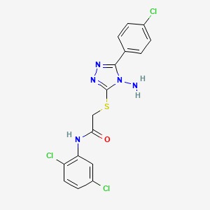 molecular formula C16H12Cl3N5OS B2835795 2-{[4-氨基-5-(4-氯苯基)-4H-1,2,4-三唑-3-基]硫醇}-N-(2,5-二氯苯基)乙酰胺 CAS No. 577996-02-2