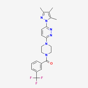 (3-(trifluoromethyl)phenyl)(4-(6-(3,4,5-trimethyl-1H-pyrazol-1-yl)pyridazin-3-yl)piperazin-1-yl)methanone