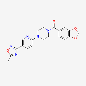 Benzo[d][1,3]dioxol-5-yl(4-(5-(5-methyl-1,2,4-oxadiazol-3-yl)pyridin-2-yl)piperazin-1-yl)methanone