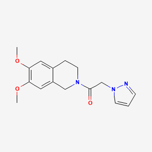 1-(6,7-dimethoxy-3,4-dihydroisoquinolin-2(1H)-yl)-2-(1H-pyrazol-1-yl)ethanone