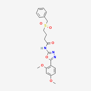 4-(benzylsulfonyl)-N-(5-(2,4-dimethoxyphenyl)-1,3,4-oxadiazol-2-yl)butanamide