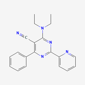 4-(Diethylamino)-6-phenyl-2-(2-pyridinyl)-5-pyrimidinecarbonitrile