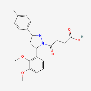 4-(5-(2,3-dimethoxyphenyl)-3-(p-tolyl)-4,5-dihydro-1H-pyrazol-1-yl)-4-oxobutanoic acid