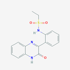 molecular formula C16H15N3O3S B2835807 N-[2-(3-oxo-4H-quinoxalin-2-yl)phenyl]ethanesulfonamide CAS No. 871307-96-9