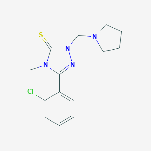 5-(2-chlorophenyl)-4-methyl-2-(pyrrolidin-1-ylmethyl)-2,4-dihydro-3H-1,2,4-triazole-3-thione