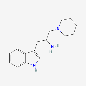 molecular formula C16H23N3 B2835822 1-(1H-Indol-3-yl)-3-piperidin-1-ylpropan-2-amine CAS No. 2361644-27-9