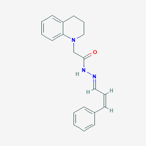 molecular formula C20H21N3O B2835830 (E)-2-(3,4-dihydroquinolin-1(2H)-yl)-N'-((Z)-3-phenylallylidene)acetohydrazide CAS No. 681479-32-3