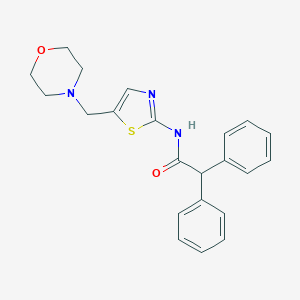 molecular formula C22H23N3O2S B283584 N-[5-(4-morpholinylmethyl)-1,3-thiazol-2-yl]-2,2-diphenylacetamide 