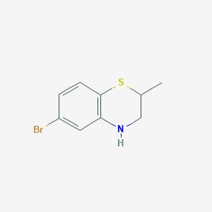 molecular formula C9H10BrNS B2835866 6-Bromo-2-methyl-3,4-dihydro-2H-benzothiazine CAS No. 1592326-75-4