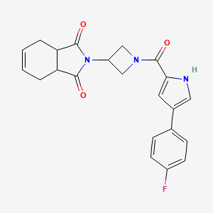 molecular formula C22H20FN3O3 B2835871 2-(1-(4-(4-fluorophenyl)-1H-pyrrole-2-carbonyl)azetidin-3-yl)-3a,4,7,7a-tetrahydro-1H-isoindole-1,3(2H)-dione CAS No. 1788680-07-8
