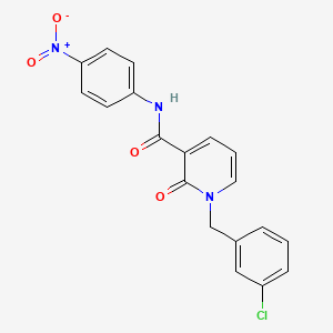 molecular formula C19H14ClN3O4 B2835872 1-(3-chlorobenzyl)-N-(4-nitrophenyl)-2-oxo-1,2-dihydropyridine-3-carboxamide CAS No. 899948-30-2